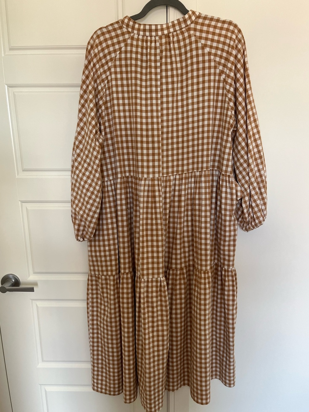 The Lullaby Club Maxi Avalon smock dress caramel gingham - Picture 4 of 6